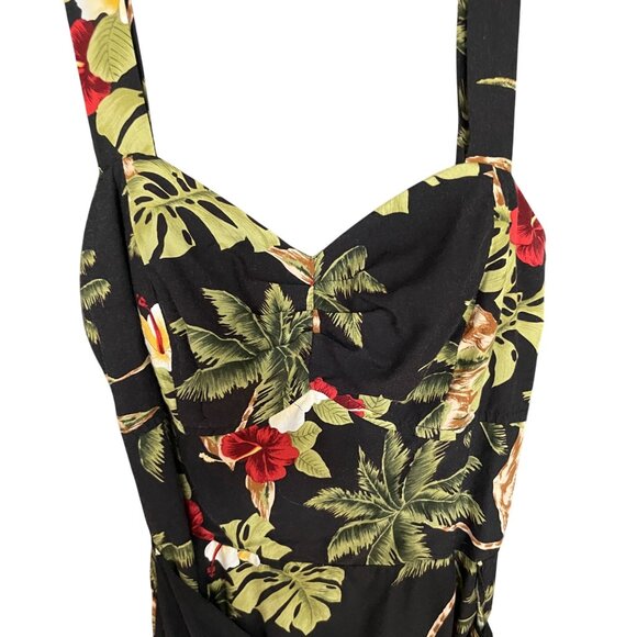 Paradise Found Honolulu Hawaii Vintage Womens Tropical Floral Dress X-Small 100% - Picture 2 of 6